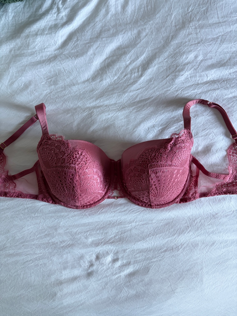 3/$60 La Senza So Free Rose Lace Lightly Lined Full Coverage Underwire Bra 36DDD